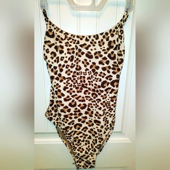Kona Sol Womens XL Leopard Wrap Belt One Piece Swimsuit Medium Coverage - Picture 1 of 6